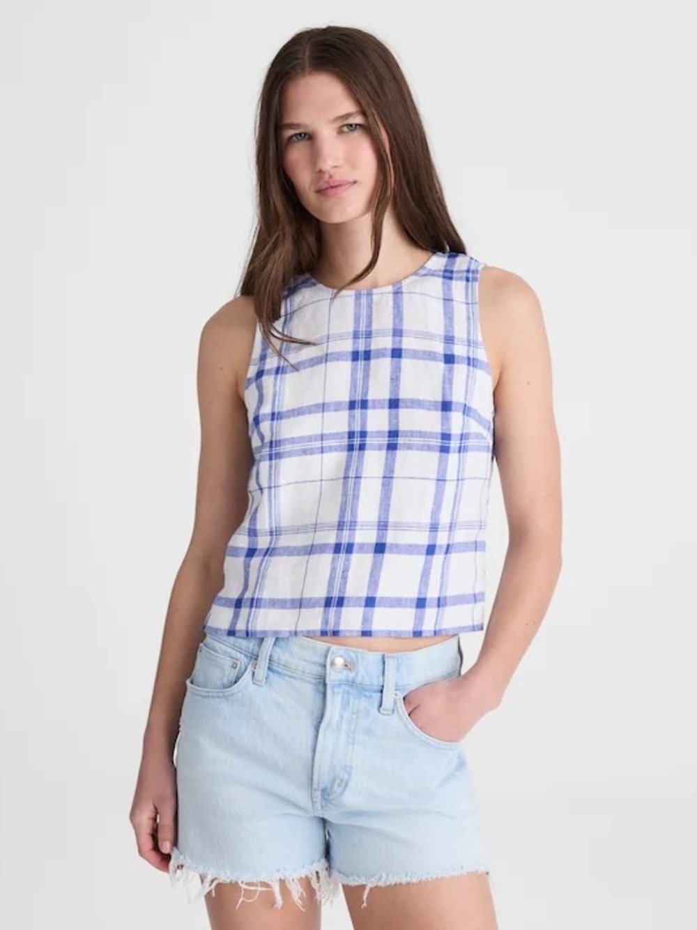 NWT ♡ MADEWELL Tie-Back Shell Top in 100% Linen